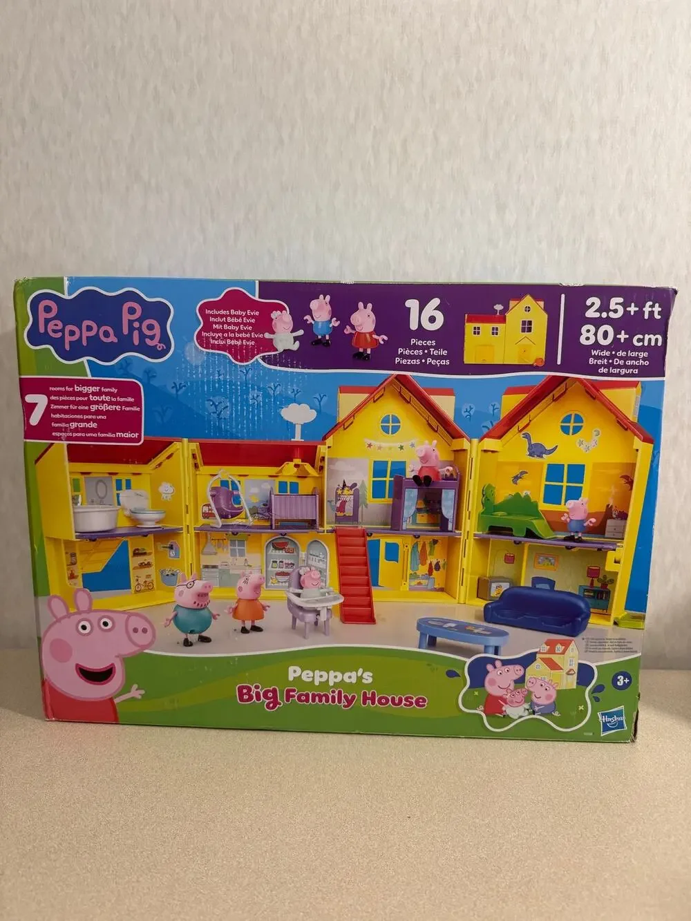 Peppa Pig Deluxe House Playset Folding Toy Figure Dollhouse with Accessories